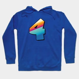 Number 4, Four - beach colors Hoodie